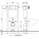 WISA WC Vorwandelement XT 83cm geringe Bauhöhe 38cm...