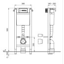 WISA WC-Vorwandelement XT 98cm geringe Bauhöhe - Breite: 38cm - Bedienung vorne/oben