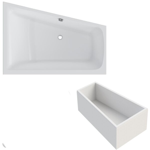 VITRA Badewanne M100 Acryl-Trapezwanne rechts...