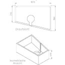 VITRA Badewanne M100 Acryl-Trapezwanne rechts 1700x1200x800 inkl. Styropor-Wannentr&auml;ger inkl. Ab-/&Uuml;berlaufgarnitur VIEGA Multiplex