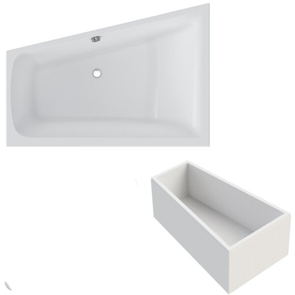VITRA Badewanne M100 Acryl-Trapezwanne links...
