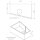 VITRA Badewanne M100 Acryl-Trapezwanne links 1700x1200x800 inkl. Styropor-Wannenträger ohne Ablaufgarnitur