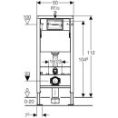 GEBERIT Duofix Vorwandelement Basic + Wand Tiefspül WC LIFE COMPACT 48cm + WC-Sitz + Betätigungsplatte DELTA51