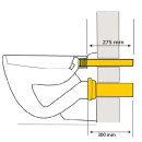 HAAS Anschlussgarnitur für Wand-WC Ø 90 mm, 300 mm, Kunststoff schwarz