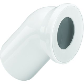 WC-Anschlussbogen 45°, weiß