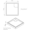 VITRA Duschwanne 80x80x3,5cm superflach Komplettset inkl. Styroportr&auml;ger / Ablaufgarnitur