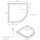 IDEAL STANDARD Duschwanne Viertelkreis 90x90x3,5cm Radius 55cm superflach Komplettset inkl. Styroportr&auml;ger / Ablaufgarnitur