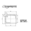 KALDEWEI Duschwanne SUPERPLAN 75x80cm 385-2 inkl. Tr&auml;ger - extraflach 2,5cm