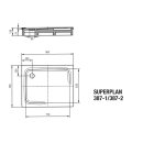 KALDEWEI Duschwanne SUPERPLAN 75x90cm 387-2 inkl. Tr&auml;ger - extraflach 2,5cm