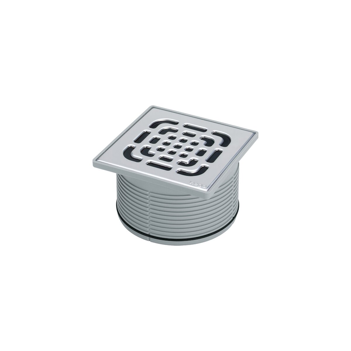 VIEGA Advantix Aufsatz, nicht verschraubt 150x150 mm, mit gezogenem Rost Edelstahl 555498