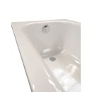 Badewanne Stahl KOMPLETT SET 180 x 80cm + Styropor Wannentr&auml;ger + Ablaufgarnitur wei&szlig;