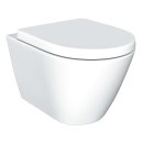 GEBERIT Duofix Vorwandelement Basic + Wand Tiefspül WC MODERN LIFE SPÜLRANDLOS + WC-Sitz + Betätigungsplatte DELTA51
