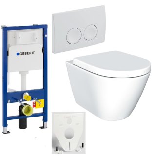 Geberit Spülkasten Vorwandelement WC Duofix Basic 112cm mit Delta Schall 
