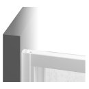 LIFE Duschkabine-Gleittür 3-teilig, weiß, 198cm Echtglas transparent