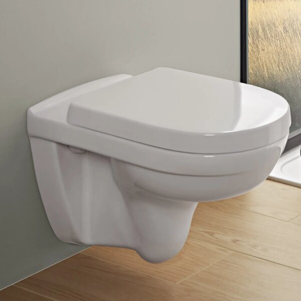 Villeroy & Boch Sunny WC-Sitz Mit Deckel | Farbe Weiß (01), Inkl. Chrom-Scharnieren, Nur Für Sunny WC Passend