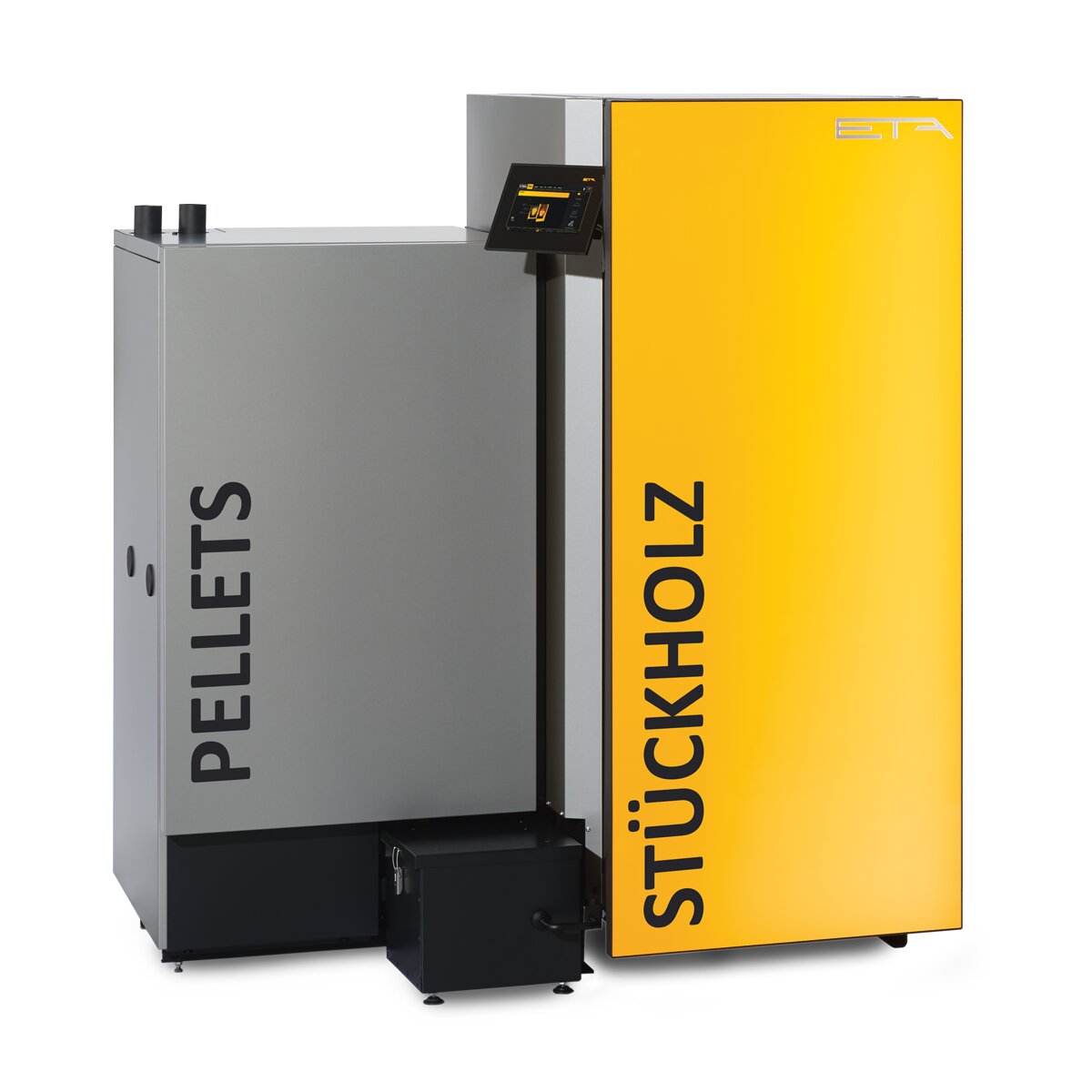 ETA Holzvergaser SH 20P Pelletbrenner TWIN 20 KW Links Touch Kombik 
