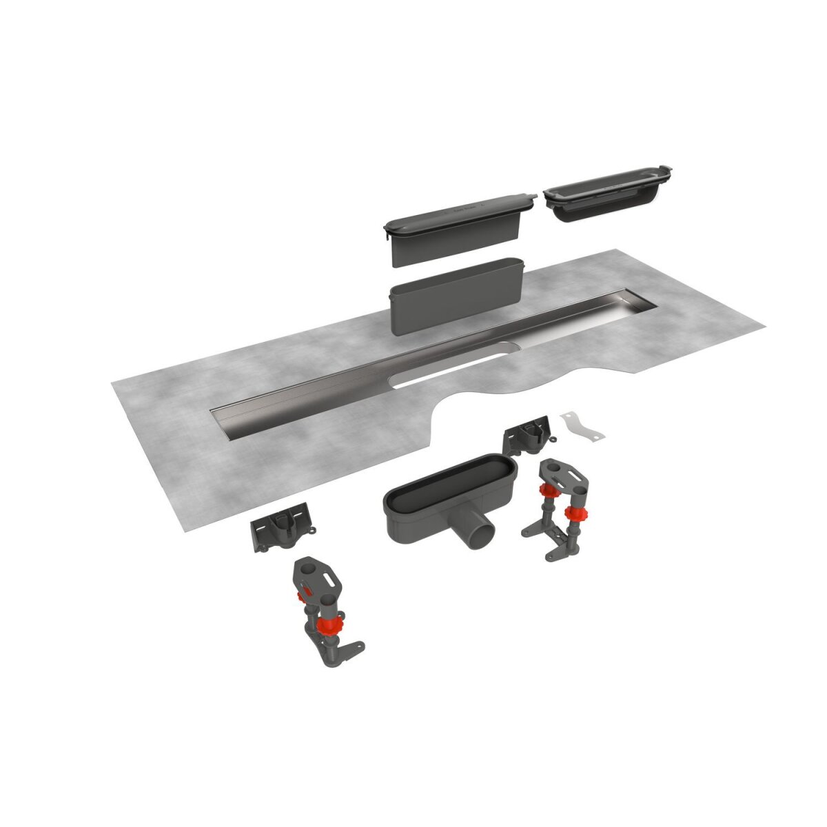 ESS Easy Drain Clean Modulo M-1 Rohbauset 100 cm lang, 50 mm Sperrwasserhöhe