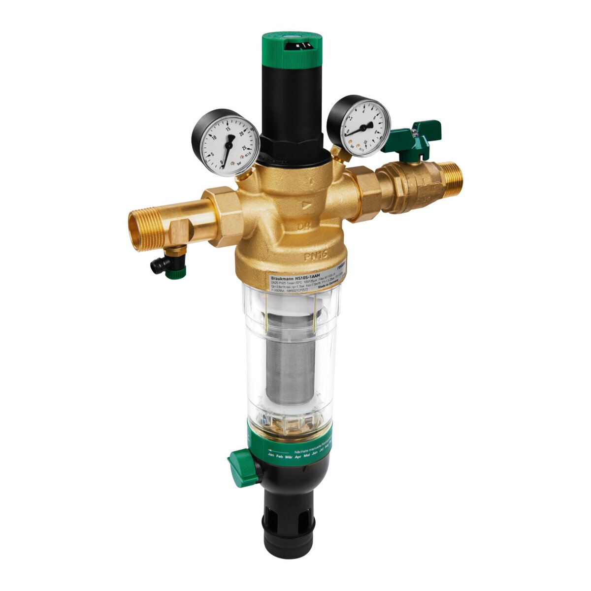 HONEYWELL Resideo Hauswasser-Station TOP HS10S-AA rückspülbar und ausspülbar, Messing AA, 2"