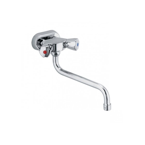 Kludi STANDARD Spezial Spültisch-Wandarmatur Zweigriff, chrom, 314530515