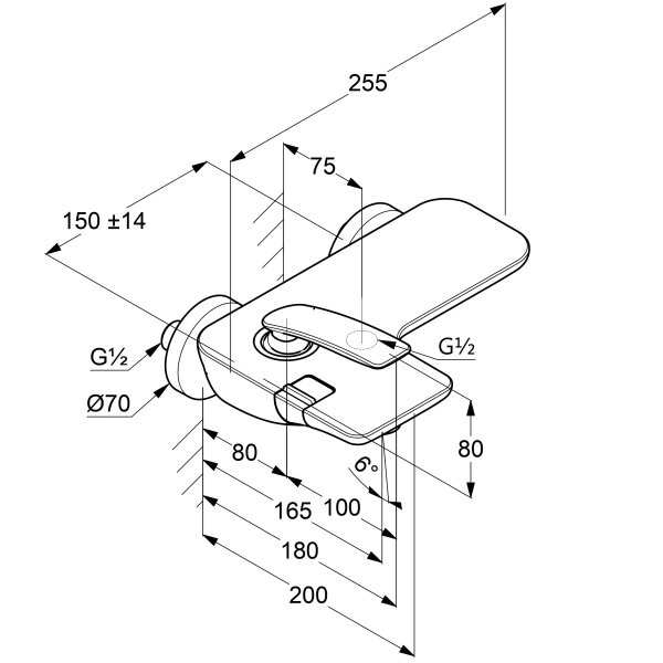 Kludi Balance Einhebelmischer Für Badewanne – Wandmontage, Verchromt, Mit S-Pointer & Versenkbarer Brause, 527100575