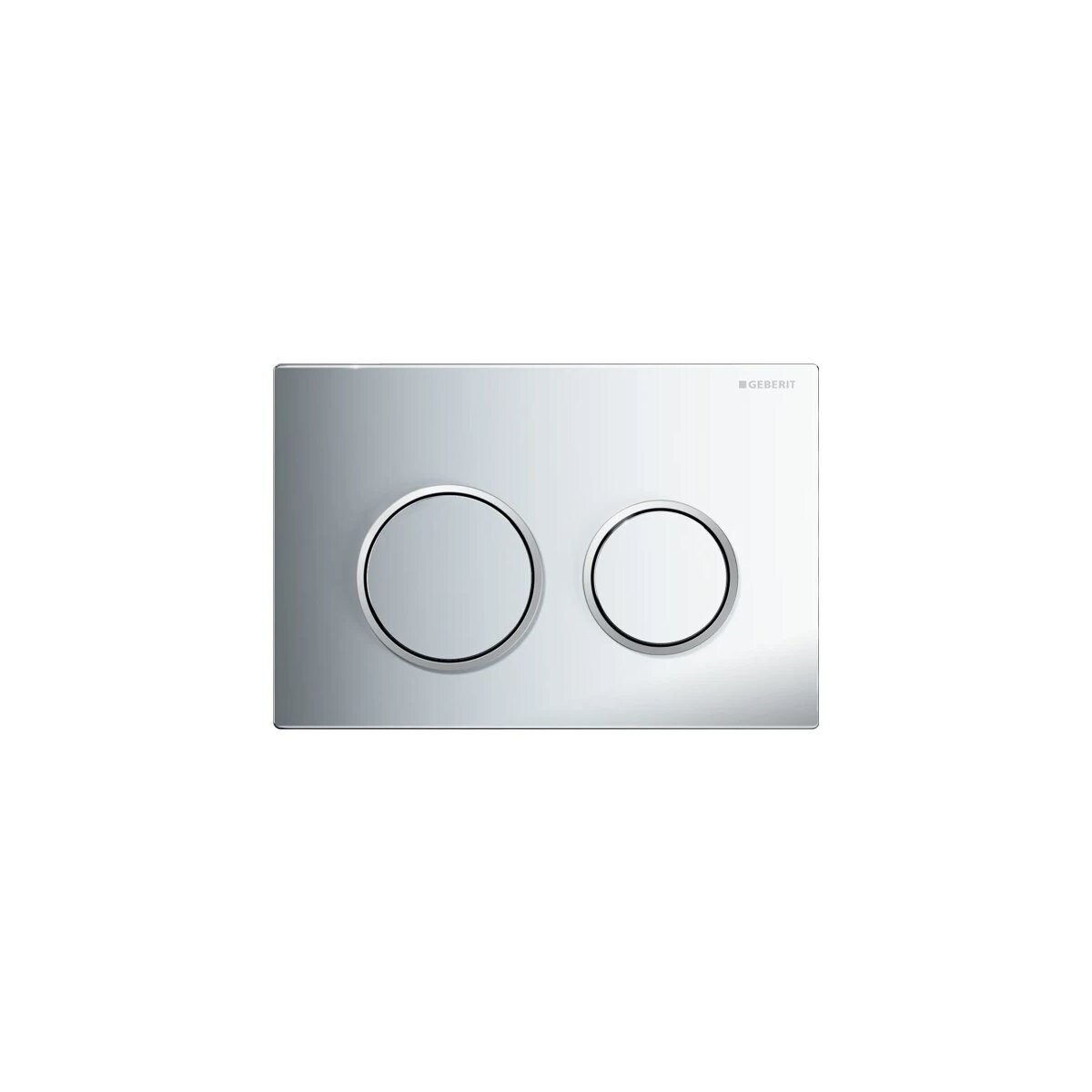 GEBERIT Omega20 Betätigungsplatte für 2-Mengen-Spülung, mattchrom/glanzchrom, 115085KN1