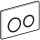 GEBERIT Omega20 Betätigungsplatte für 2-Mengen-Spülung, mattchrom/glanzchrom, 115085KN1