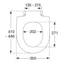 Pressalit Delight WC-Sitz mit Absenkautomatik, inkl. Scharniere aus Edelstahl, wei&szlig;, 492000-D09999
