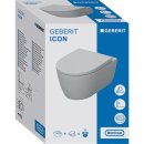 GEBERIT Duofix Vorwandelement Basic + Wand-WC iCon Rimfree + WC-Sitz iCon Rimfree + Betätigungsplatte DELTA21