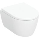 GEBERIT iCon Set Wand-WC Tiefspüler, verkürzte Ausladung, geschlossene Form, Rimfree, mit WC-Sitz, 502381001
