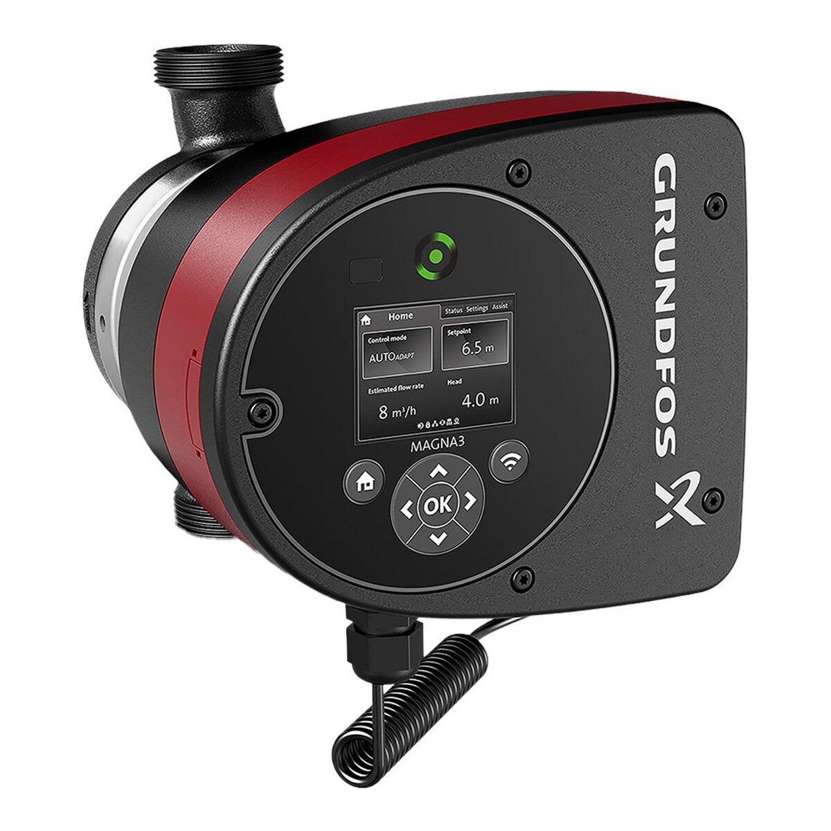 GRUNDFOS Hocheffizienz-Umwälzpumpe MAGNA3 32-120 elektronisch geregelt PN6/10 180mm 1x230V 98609708