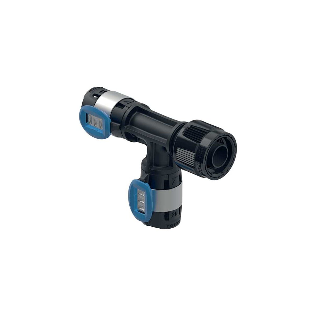 GEBERIT FlowFit Übergangs-T-Stück mit MasterFix PPSU d16-d16-MF20, 620780001