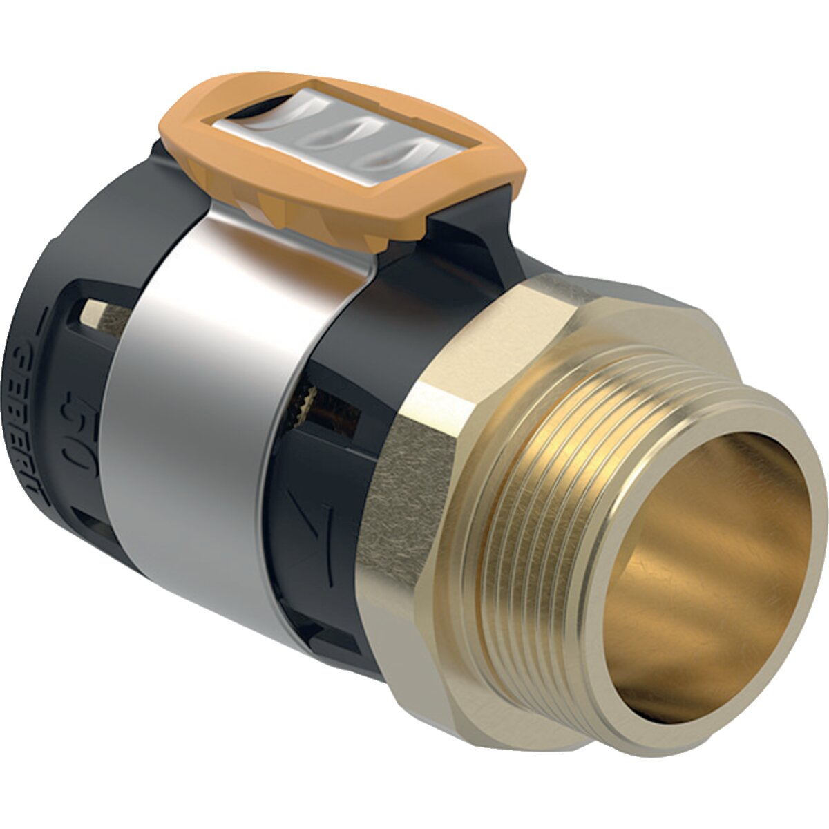 GEBERIT FlowFit Übergang mit Aussengewinde SiBr d40-R1 1/2, 620324001