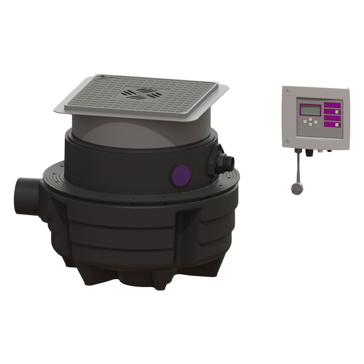KESSEL Hebeanlage Aqualift M Compact Mono, SPZ 1000, Bodenplatte, schwarz 28701S