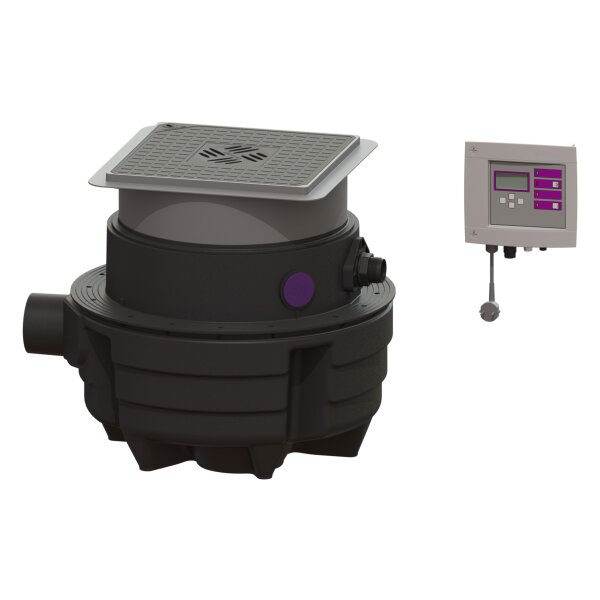 KESSEL Hebeanlage Aqualift M Compact Mono, SPZ 1000, Bodenplatte, schwarz 28701S