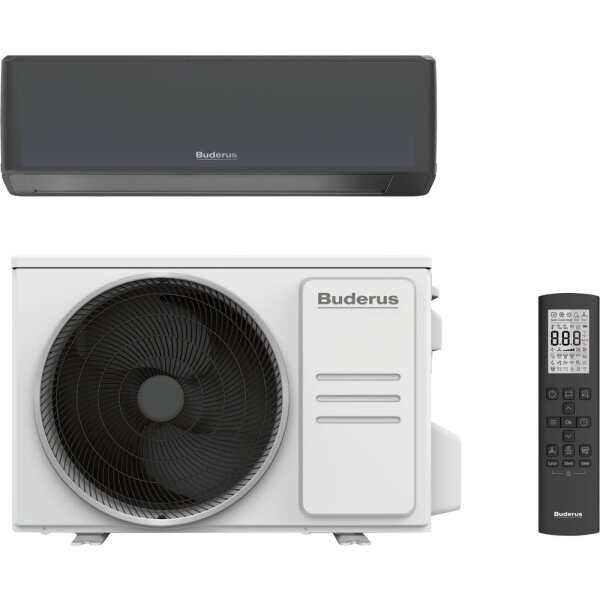 BUDERUS Logacool AC186i.3-2,6 W Set Singlesplit-Klimagerät, Inneneinheit schwarz 2,6kW 7733703139