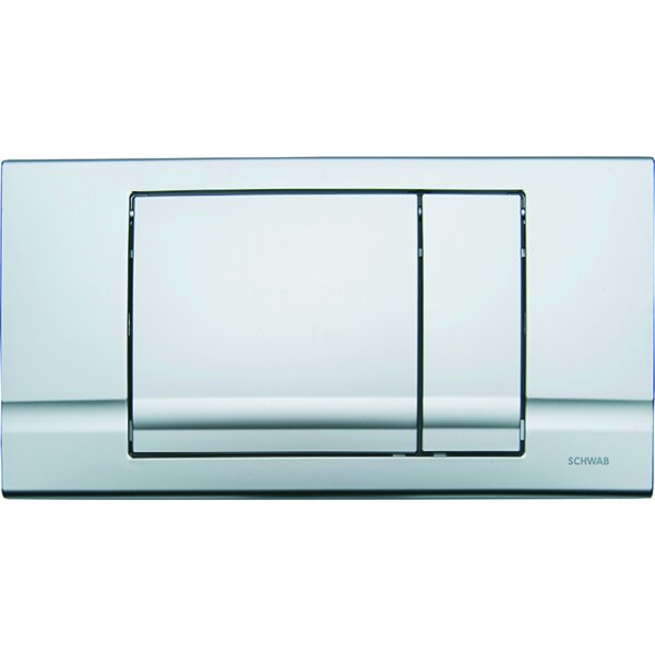 SCHWAB Abdeckplatte Riva Duo matt-verchromt f.Spülkasten 182.0400 2-Mengen-Spülung, 5241205