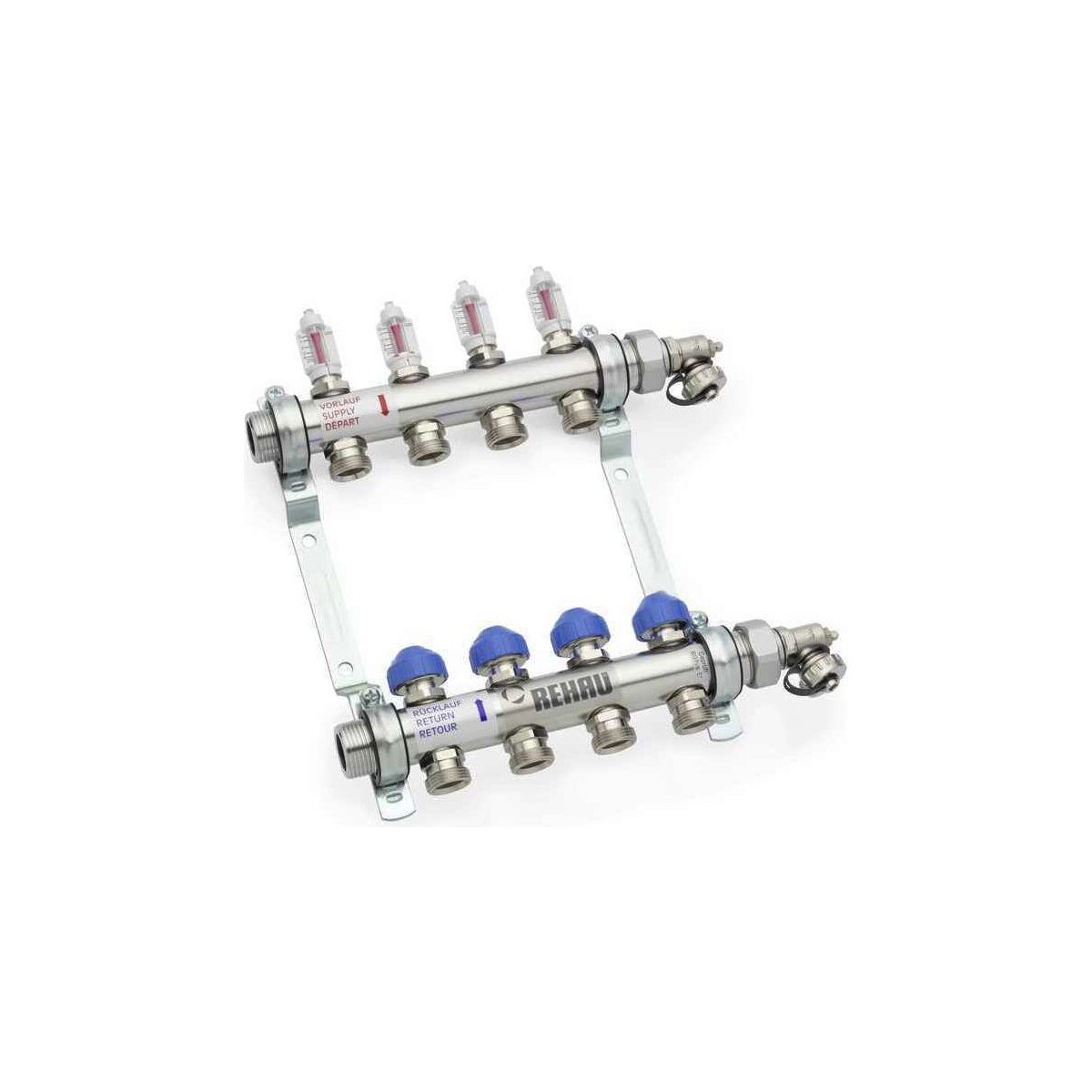 REHAU Heizkreisverteiler HKV-D Edelstahl für 3 Heizkreise, 12080311003