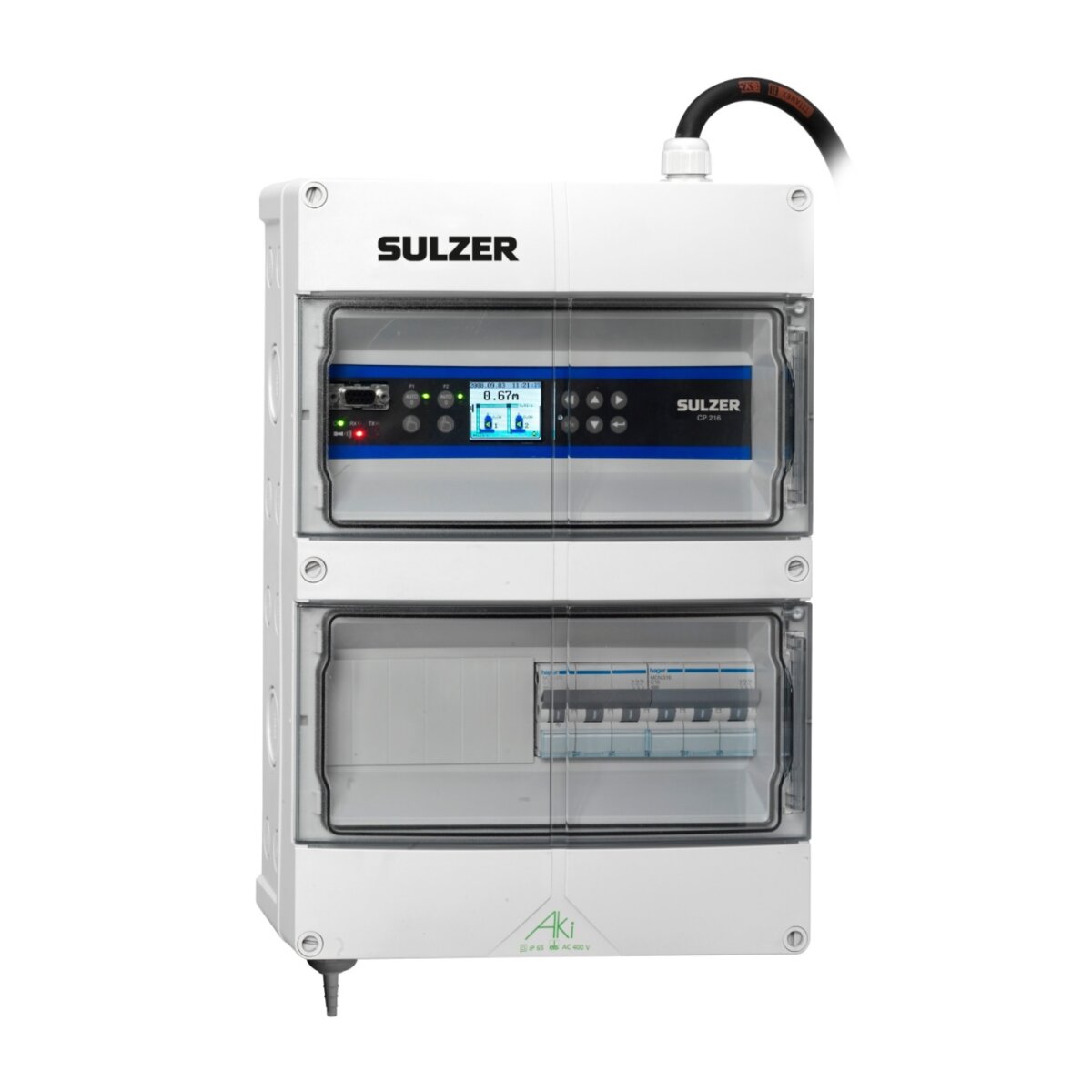 SULZER Steueranlage für 2 Pumpen ABS CP216 400V 1-8 A für KS+NLZ+SONDE, 15207130