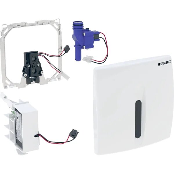 GEBERIT Urinalsteuerung mit elektron. Spülauslösung, Netzbetrieb, Alpinweiß, 115817115