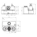 WILO Abwasser-Hebeanlage DrainLift SANI-L.12/M523/4C-EF,...