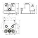 WILO Abwasser-Hebeanlage DrainLift SANI-XL.19/T540/4-CEE,...
