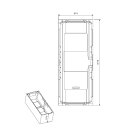 HOESCH Badewanne ELEGANCE mit Mittelablauf Acryl 170x70cm Komplettpaket mit Tr&auml;ger und Ablaufgarnitur