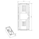 HOESCH Badewanne ELEGANCE mit Mittelablauf Acryl 170x75cm Komplettpaket mit Tr&auml;ger und Ablaufgarnitur