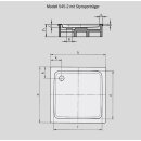 KALDEWEI Duschwanne DUSCHPLAN 392-2, 100x100x6,5cm inkl. Styroportr&auml;ger wei&szlig;