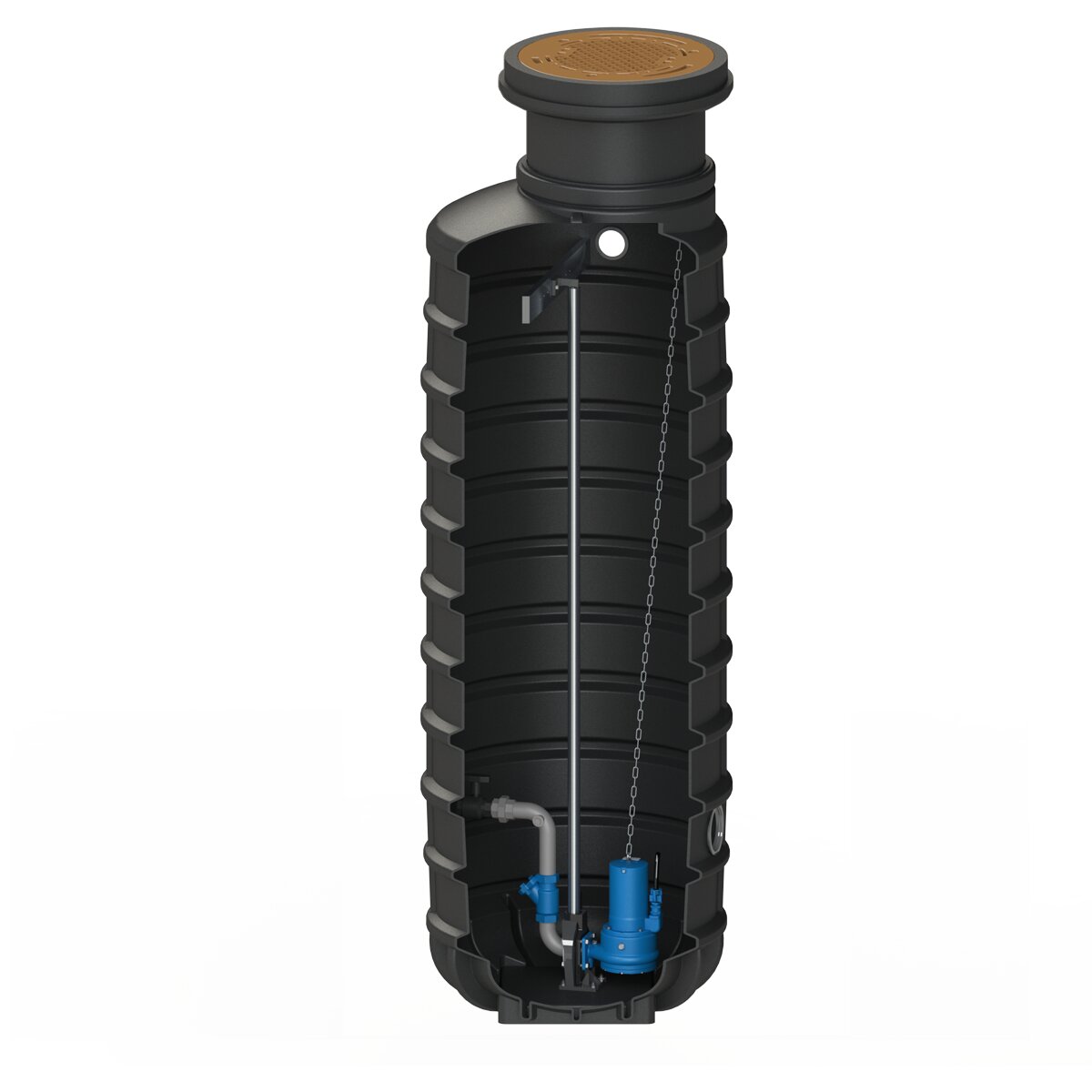 SFA Hebeanlage SANIFOS 3100 für 1 Pumpe mit Aufs., Rohrl., (o.Pumpe, Steuerg)